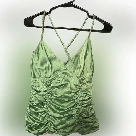 Bebe XS tinker bell green blouse tank - Picture 3 of 5